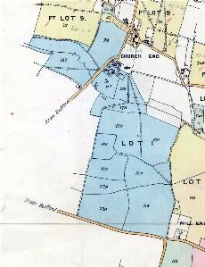 Manor Farm comprising blue coloured land marked Lot 1 in this sale particular plan of 1918 [MH60]